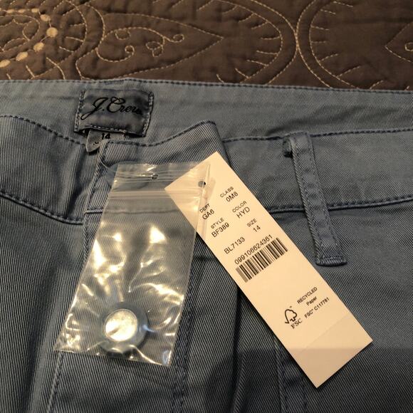 J.Crew slate blue chino shorts - size 14 - NWT - Picture 2 of 7